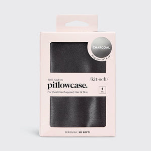 Kitsch - Satin Pillowcase King - Charcoal