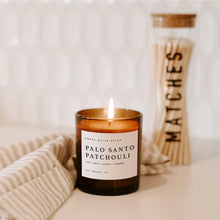 Load image into Gallery viewer, Sweet Water Decor - Palo Santo Patchouli Soy Candle Amber Jar 11oz

