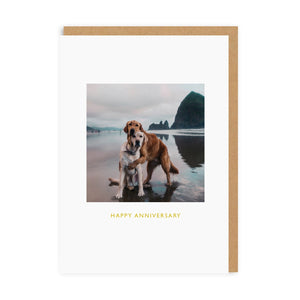 Happy Anniversary Beach Dogs Card