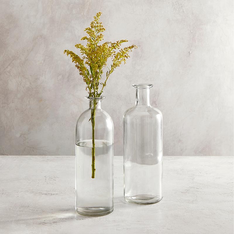 CLEAR GLASS VASE - SMALL