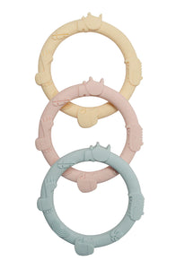 Loulou Lollipop Wild Teething Ring Set - Pastel