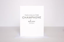 Load image into Gallery viewer, This Calls For Champagne &amp; Wine Card
