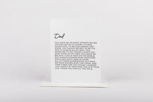 Dear Dad Edition 2 Card