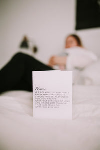 Dear Mom,  It's Because Of You..Card