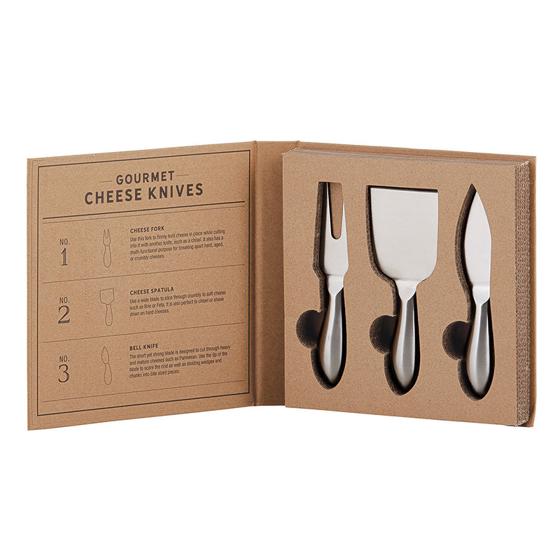 Cardboard Book Set - Gourmet Cheese Knives