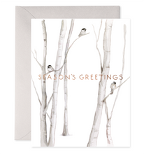 Load image into Gallery viewer, Season&#39;s Greetings Snowy Birches Card
