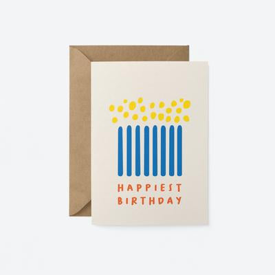 HAPPIEST BIRTHDAY CANDLES CARD