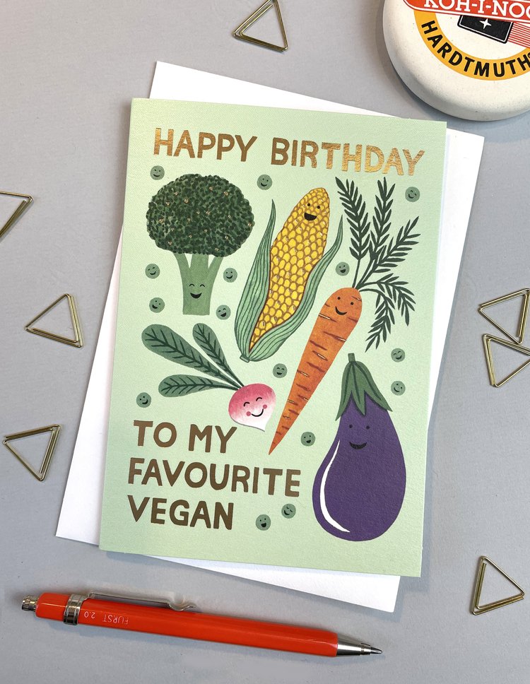Happy Birthday To My Favourite Vegan Card
