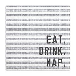 Eat. Drink. Nap. Beverage Napkins
