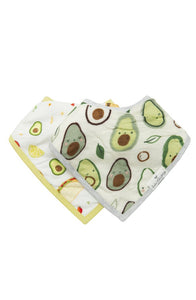 LouLou Lollipop Avocado Muslin Bandana Bib Set