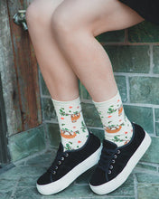 Load image into Gallery viewer, MeMoi - Sloth Bamboo Blend Crew Socks
