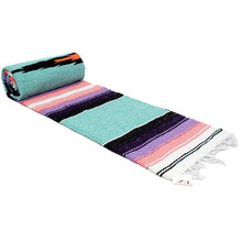 Load image into Gallery viewer, West Path - Mint Coral and Pastel Purple Diamond Blanket
