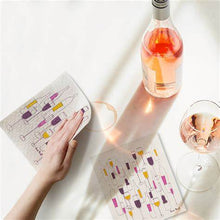 Load image into Gallery viewer, Wine Bottles &amp; Glasses Dishcloths. Set of 2
