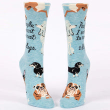 Load image into Gallery viewer, PEOPLE I WANT TO MEET: DOGS - WOMEN CREW SOCKS
