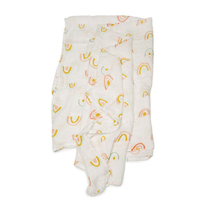 Loulou Lollipop Pastel Rainbow Muslin Swaddle
