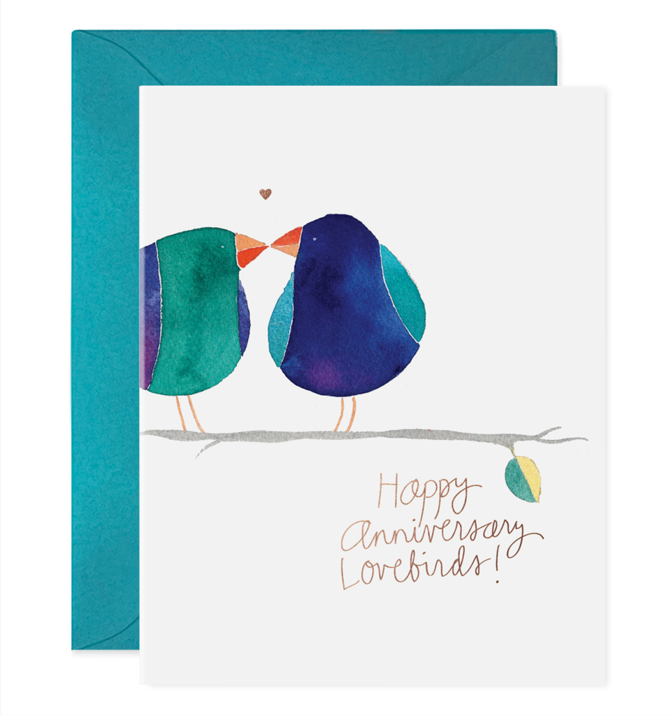 Happy Anniversary Lovebirds! Card