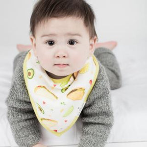 LouLou Lollipop Avocado Muslin Bandana Bib Set