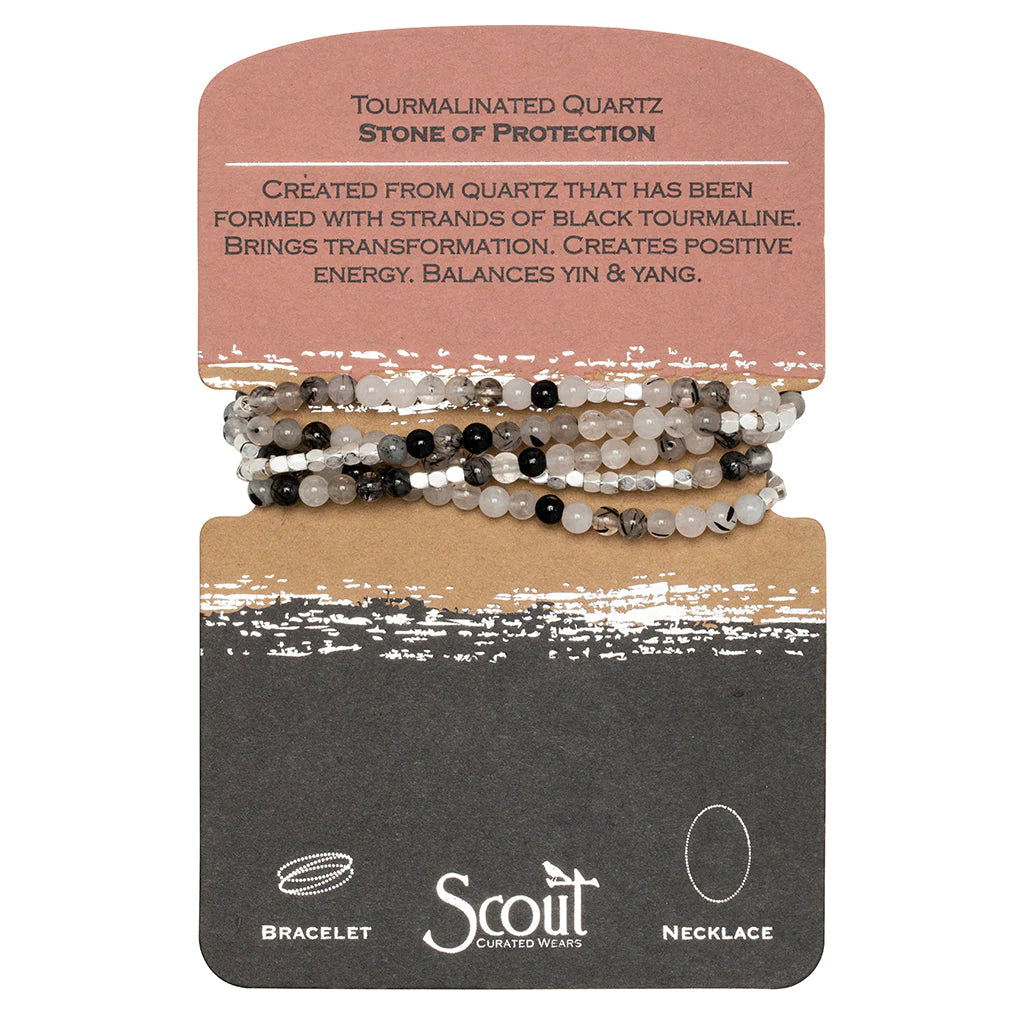 Scout - Stone Wrap: Tourmalinated Quartz - Stone of Protection