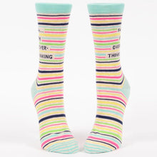 Load image into Gallery viewer, SHHH I&#39;M OVERTHINKING  - WOMEN CREW SOCKS
