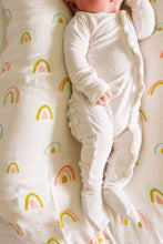 Load image into Gallery viewer, Loulou Lollipop Pastel Rainbow Muslin Swaddle

