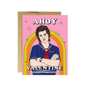 AHOY Valentine Steve Stranger Things Card
