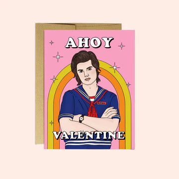 AHOY Valentine Steve Stranger Things Card