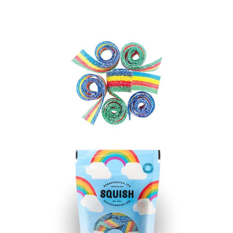 Squish Vegan Rainbow Belts Gourmet Candy