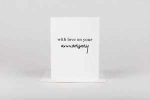 With Love On Your Anniversary Card