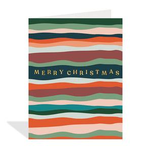 Merry Christmas Stripes Card