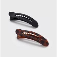 Load image into Gallery viewer, Kitsch - Flat Lay Claw Clip 2pc Flat - Black &amp; Tort
