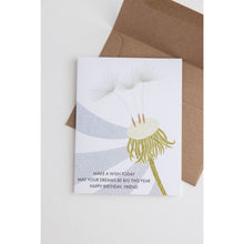 Load image into Gallery viewer, Make A Wish Today Dandelion Card
