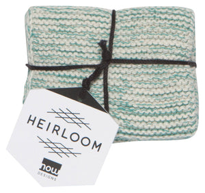 Lagoon Heirloom Knit Dishcloths Set of 2