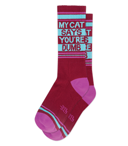 Gumball Poodle - My Cat Says You're Dumb Gym Crew Socks