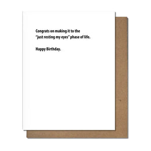 Resting My Eyes Card