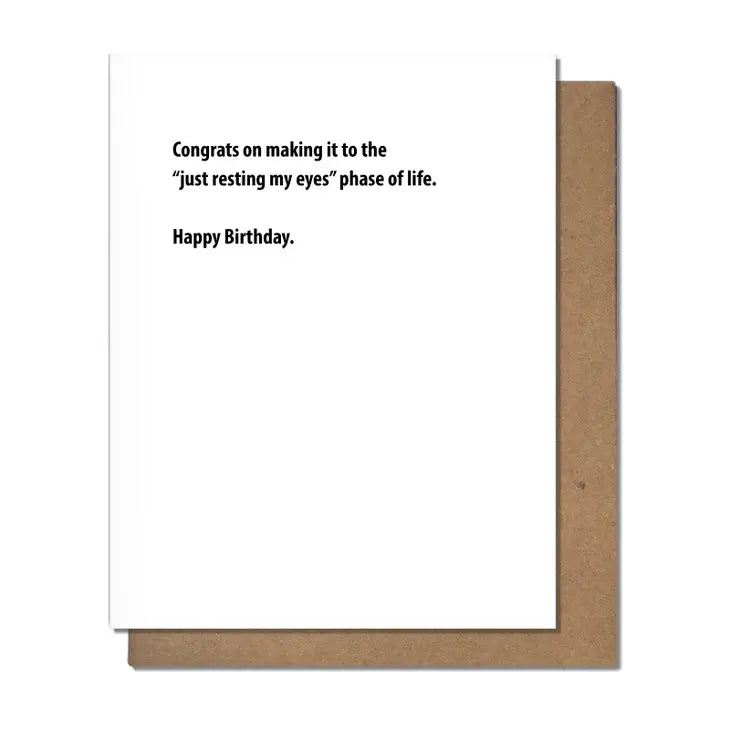 Resting My Eyes Card