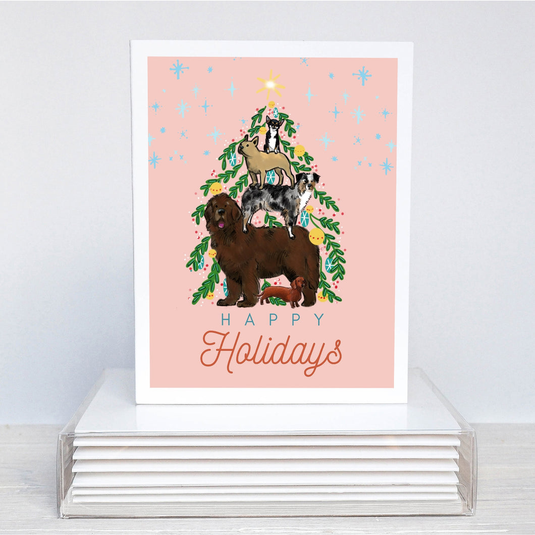 Happy Holidays Dog Gang Card