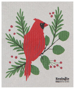 Forest Cardinals Swedish Sponge Cloth