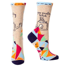Load image into Gallery viewer, YOU CRAFTY BITCH  - WOMEN CREW SOCKS
