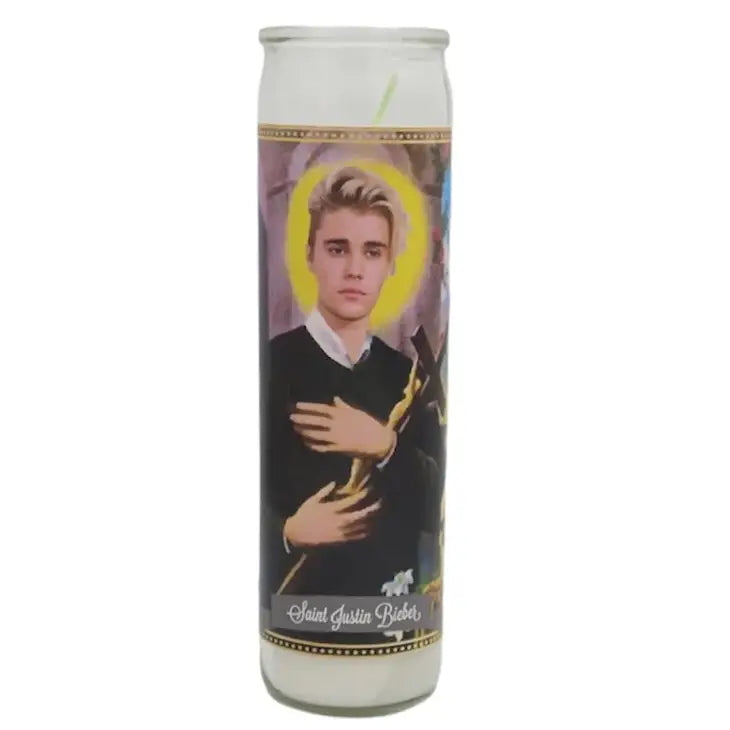 Justin Bieber Devotional Prayer Saint Candle
