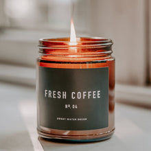 Load image into Gallery viewer, Sweet Water Decor - Fresh Coffee Amber Jar Soy Candle 9oz
