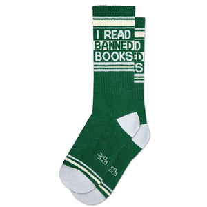 Gumball Poodle - I Read Banned Books Gym Crew Socks