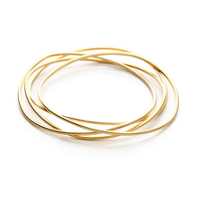 Load image into Gallery viewer, Amano Studio - Gold Wave Bangle Set
