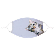 Load image into Gallery viewer, GreenBox Art Feline Friends - Sneaky Cat Cotton Jersey Face Mask
