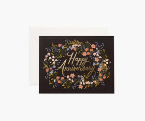 Rifle Paper Co - Happy Anniversary Wreath Card