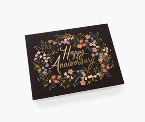 Rifle Paper Co - Happy Anniversary Wreath Card