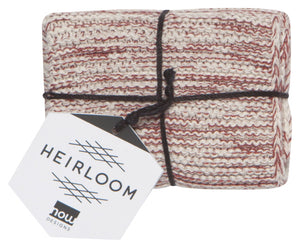 Wine Heirloom Knit Dishcloths Set of 2