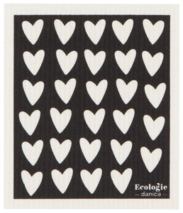 Hearts Swedish Sponge Cloth