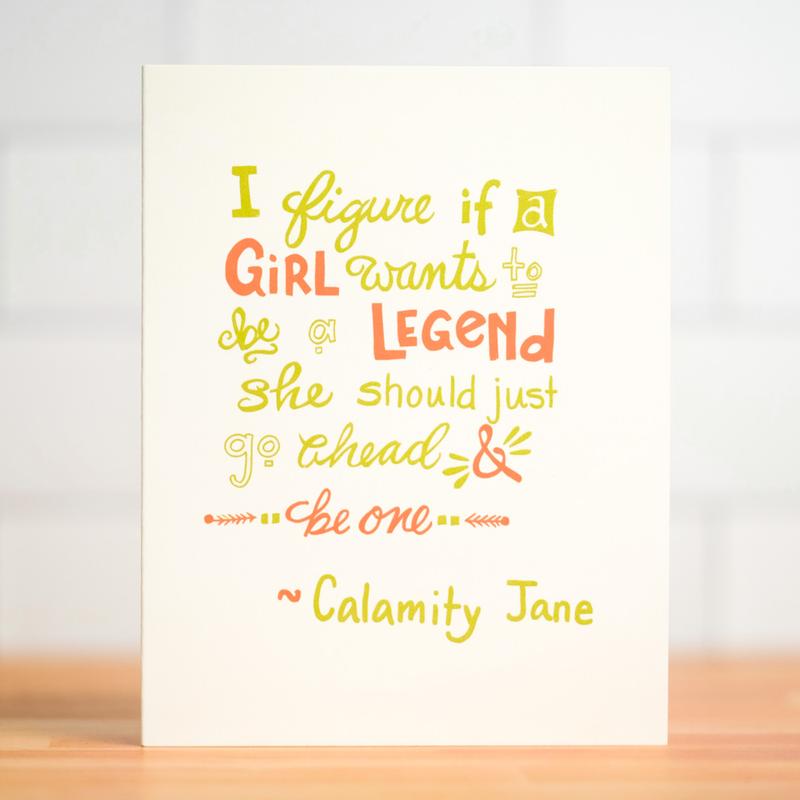I FIGURE IF A GIRL WANTS TO BE A LEGEND....CARD