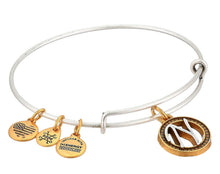 Load image into Gallery viewer, ALEX &amp; ANI “N” Initial Charm Bangle - Two Tone
