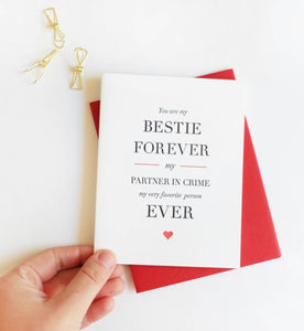 YOU ARE MY BESTIE FOREVER CARD